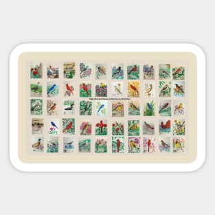 State bird and flower collection Sticker